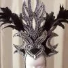 Casque Noir Et Argent Plumes De Coq Noir -Halloween Soldes Magasin 800x800 161