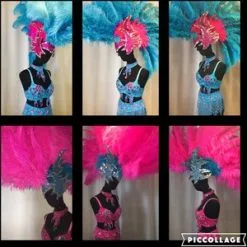 Crête En Plumes D'autruche Et Diamantine