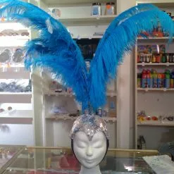 Casque Crête En Plumes Autruche