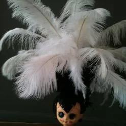 Casque Paillettes Avec Toupet En Autruche