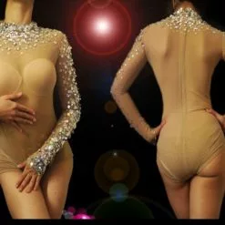 Body En Lycra, Pierres Et Strass