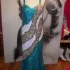 Robe Longue Turquoise -Halloween Soldes Magasin 800x800 452