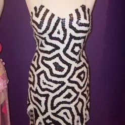 Robe Paillettes Noir Et Blanche Sur Mesures