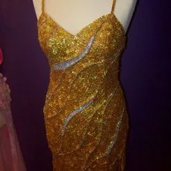 Robe Paillettes Or Et Argent