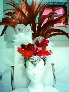 Casque En Plumes De Coq