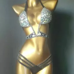 Ensemble 2 Pièces Pierres Et Strass