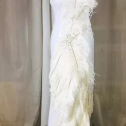 Robe Fourreau Avec Plumes