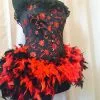 Corset Burlesque Plumes -Halloween Soldes Magasin 800x800 753