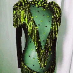 Body En Maille Résille Fine Et Franges