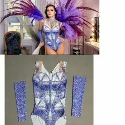 Body Pierres Et Strass Avec Gants