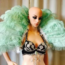 Demie Roue En Plumes Blondine